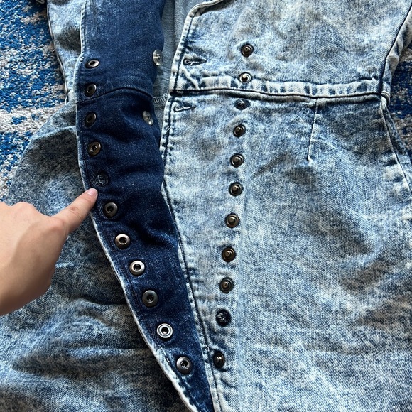 retrofete Gia Dress in Light Blue Acid Small - Picture 12 of 12